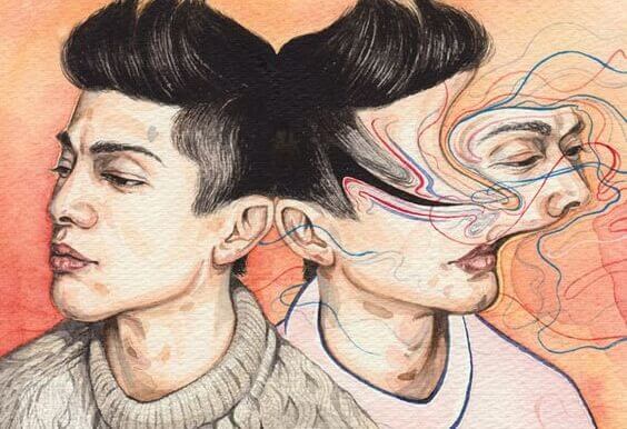 Ragazzo con doppia faccia