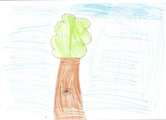 Disegno di una albero fatto da un bambino
