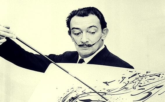 Dalí che dipinge