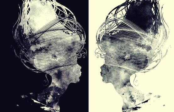 Ragazza e suo riflesso