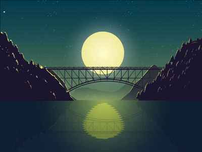 Luna sopra al ponte