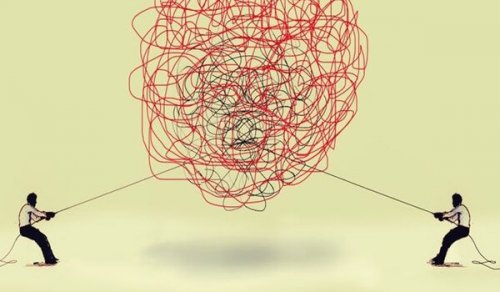 Persone che tengono un filo