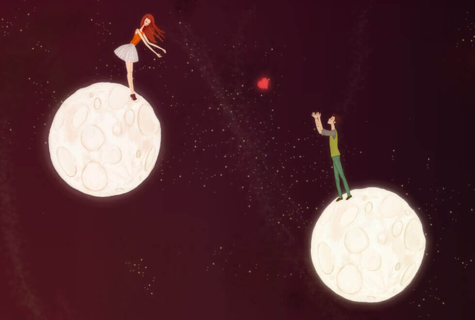 Coppia su pianeti diversi