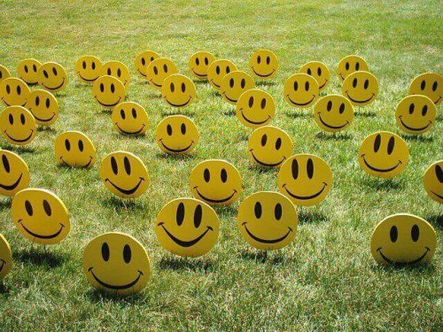 Smile gialli sul prato