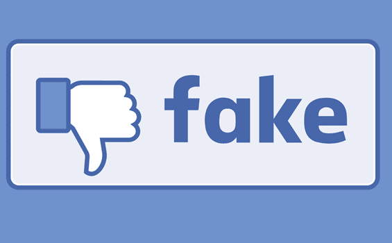 Logo di facebook che simboleggia fake news