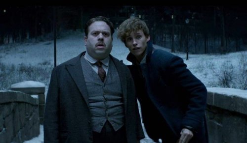 Newt e Jacob nel fil Animali fantastici e dove trovarli