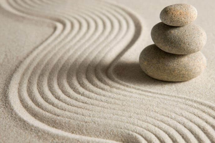 Sabbia e ciottoli zen