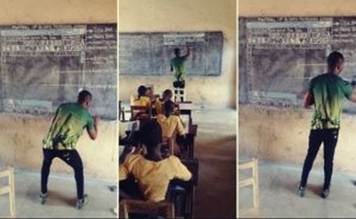 Professore ghanese insegna informatica con i gessetti