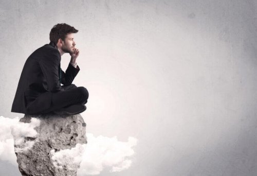 Ragazzo che pensa ai modi per superare l'imbarazzo