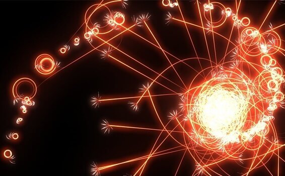 Immagine luminosa su sfondo scuro