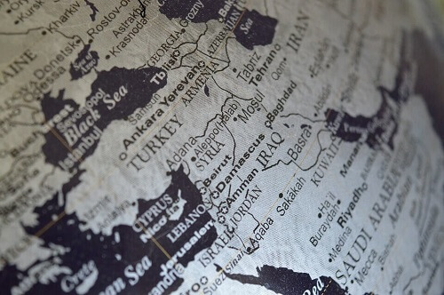 Mappa del medio oriente