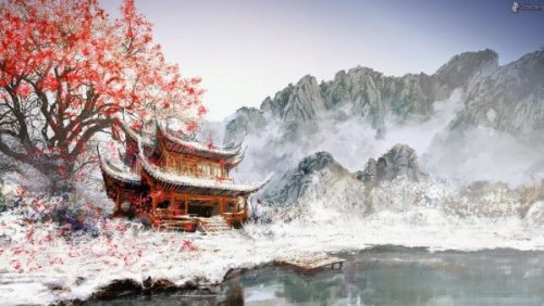 Ritratto di un paesaggio cinese