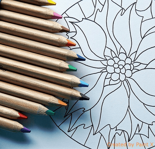 Colori a matita e mandala