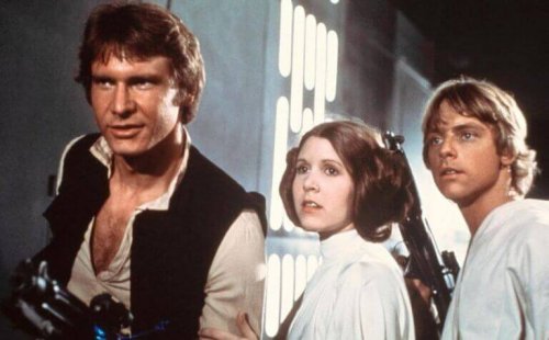 Han Solo con Leila e Luke