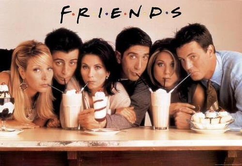 Personaggi serie televisiva friends che bevono frappè