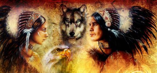 Medicina del lupo indiani d'America