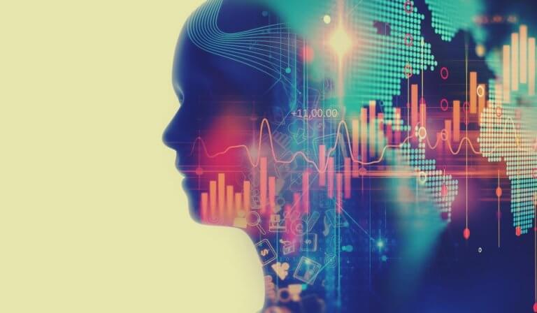 Mente con processi informatici.