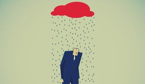 Pioggia su uomo