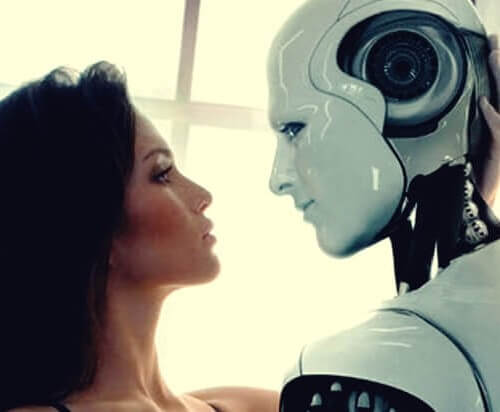 Intelligenza artificiale: una persona e un robot