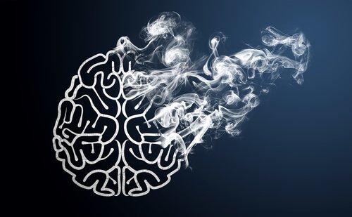Cervello in fumo per l'uso di nicotina