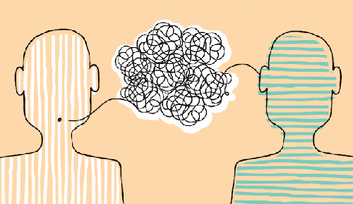 Groviglio comunicativo in un disegno