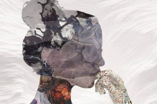 Profilo astratto donna pensierosa