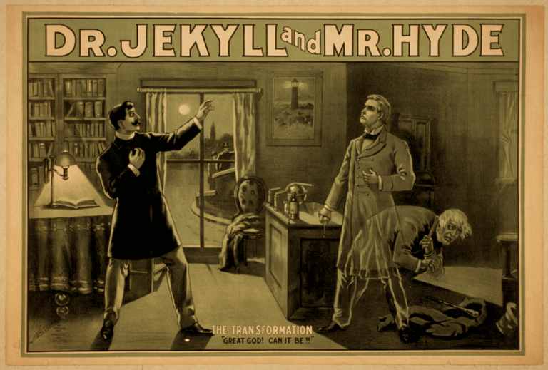Poster che raffigura il Dottor Jekyll e Mister Hyde