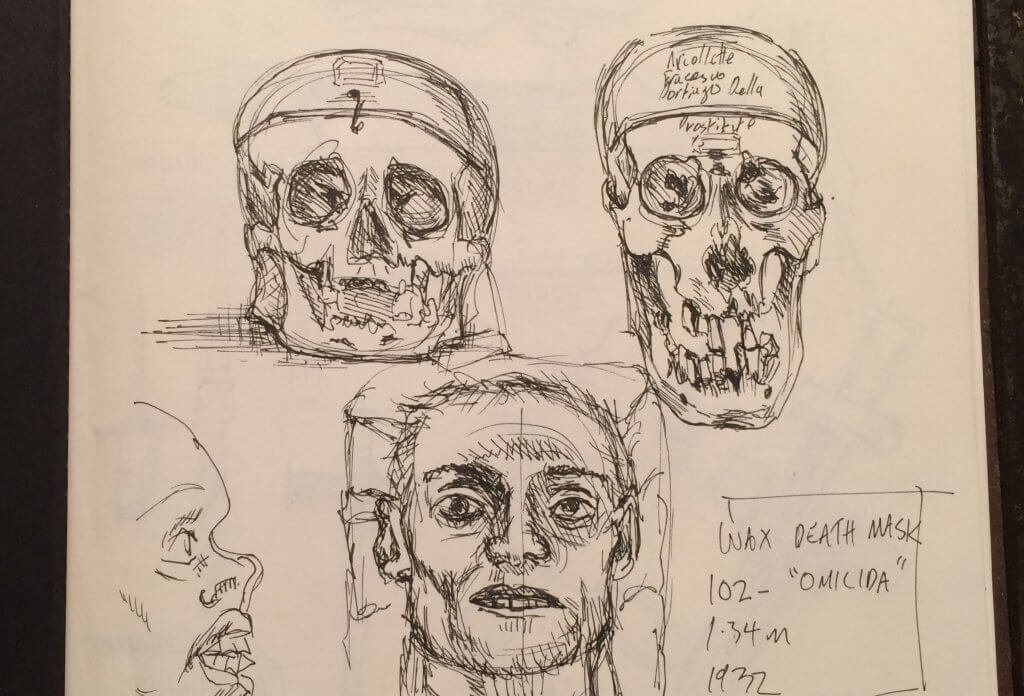 quaderno degli appunti di Cesare Lombroso