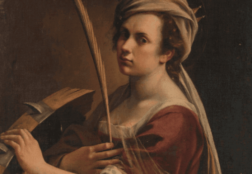 Dipinto di donna con piuma