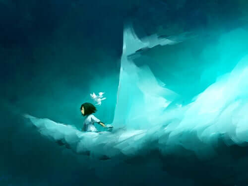 Disegno di ragazza che cammina