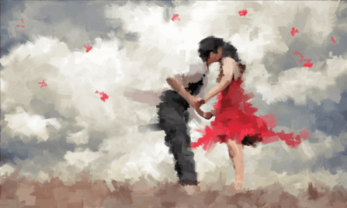 Bacio tra innamorati