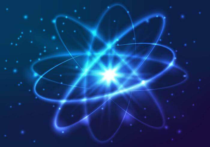 Atomo che rappresenta l'unione tra fisica quantistica e spiritualità