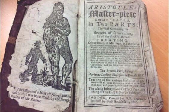 Foto del manuale sessuale di Aristotele