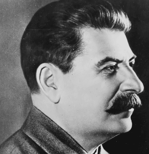 Fotografia di profilo di Stalin