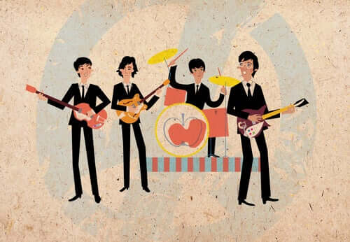 Illustrazione dei Beatles