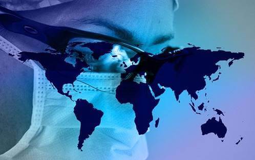 Donna scienziato che osserva il mondo