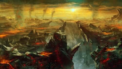 Dipinto che raffigura gli inferi