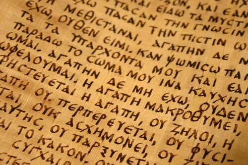 Pagina scritta in greco