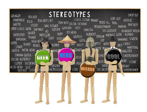 Lavagna con stereotipi