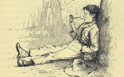 Illustrazione di Huckleberry Finn