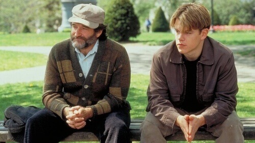 Williams e Damon in Will Hunting: genio ribelle