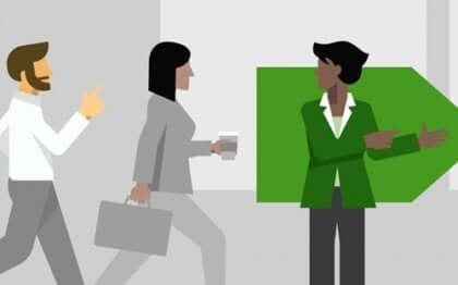 Psicologo in azienda, donna orienta i dipendenti