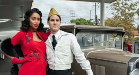 Coppia abbracciata della serie Hollywood.