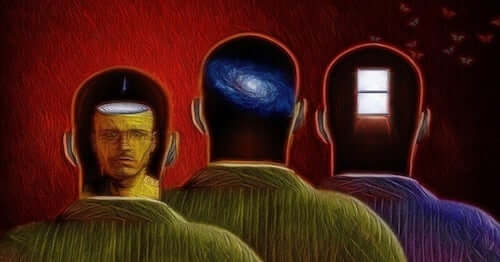 Figure maschili che rappresentano l'inconscio dell'uomo.