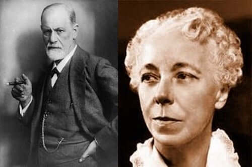 Sigmund Freud e Karen Horney.