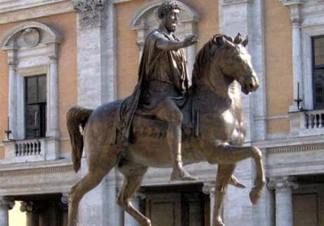 Statua equestre di Marco Aurelio.