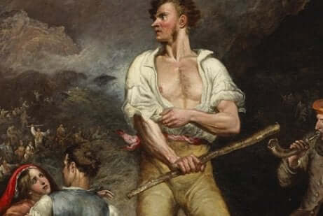 Lord Byron impegnato nella lotta per l'indipendenza greca.