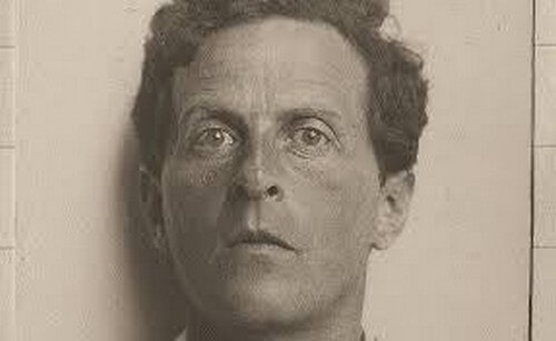 Foto in bianco e nero di Wittgenstein.