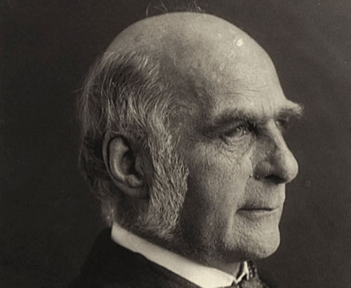Francis Galton di profilo.