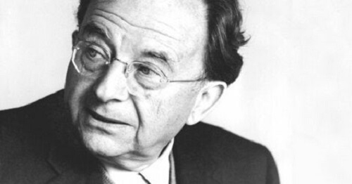 Erich Fromm in bianco e nero.